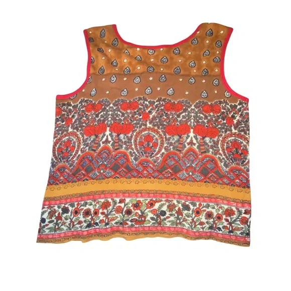 White Stag vintage Tan Graphic Crop Tank Top - Picture 2 of 5
